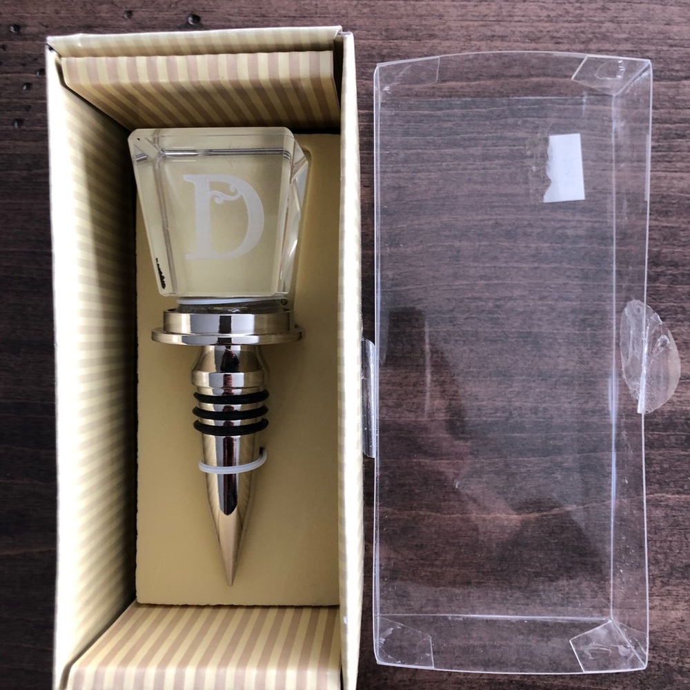 NIB Cypress Home Crystal Wine Bottle Stopper